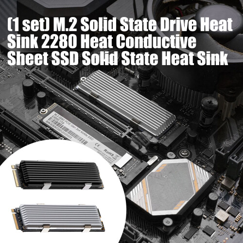 Anodized Aluminum M.2 2280 SSD Coolers Heatsink For-Silver 2