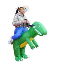 Aufblasbares Halloween-Kostüm, Tiermotiv – Grün – Kindergröße 80–120 cm
