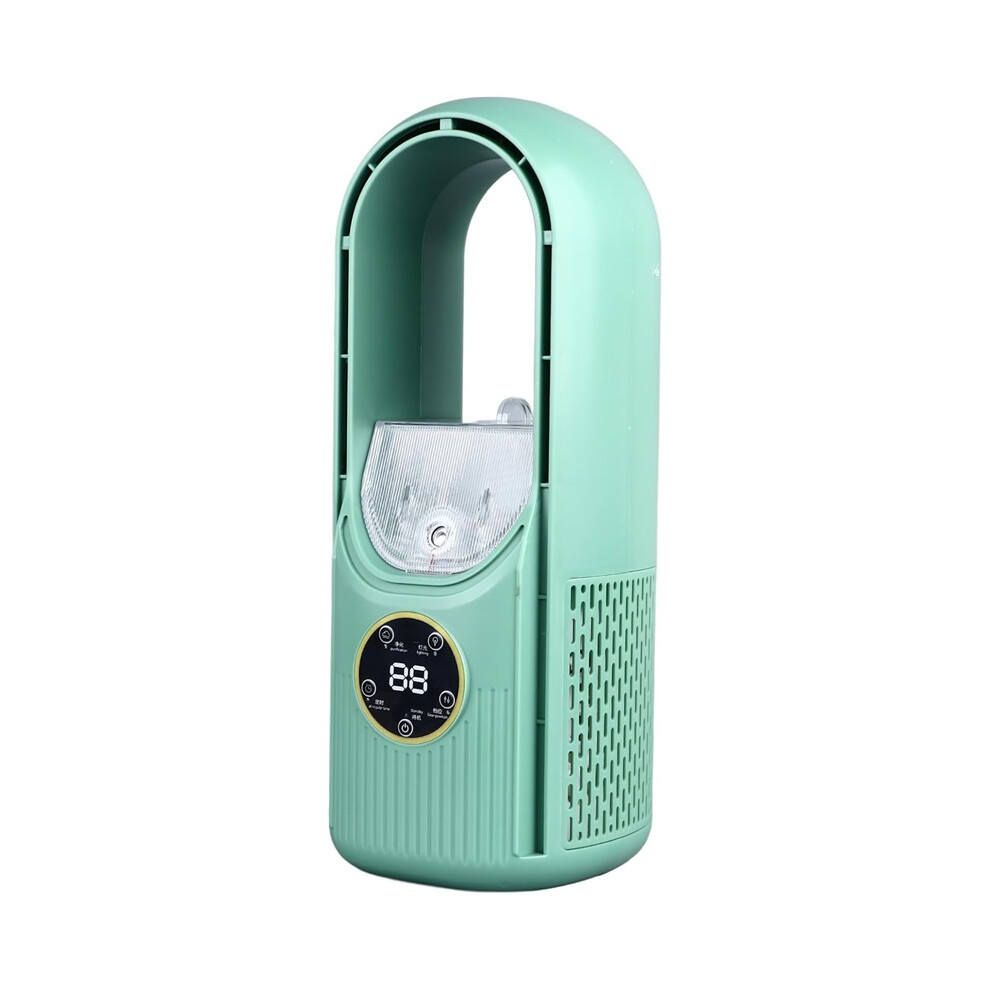 Bladeless Tower Desk Fan 3 In 1 Cooling Fan Humidifier 6 Speed Timer Green 8584088984831