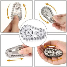 Fidget Spinner Spielzeug, Anti-Stress Fingerspielzeug, Zahnradkette, Fahrradkettenspielzeug, Handspinner, Spiele für Kinder und Erwachsene