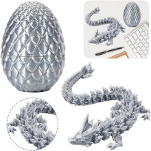 3D-gedruckte Dracheneier mit Drachen-Fidget-Toys für Erwachsene, 3D-bewegliche Drachenfiguren im Inneren, Ei A082