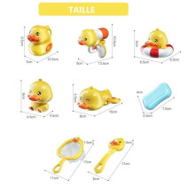 8-teiliges Badespielzeug-Set für Babys von 1-5 Jahren, Enten-Spielzeug-Set, Aufziehspielzeug, Badespielzeug für Jungen und Mädchen