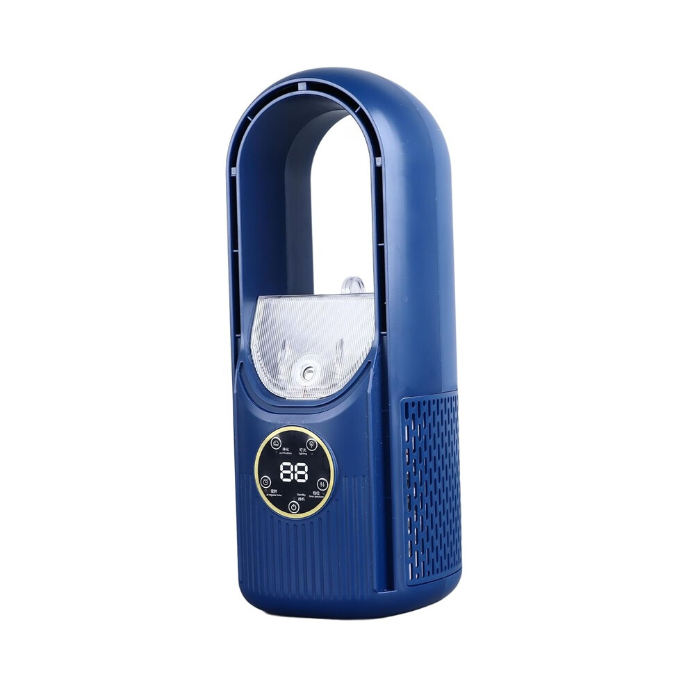 Bladeless Tower Desk Fan 3 In 1 Cooling Fan Humidifier 6 Speed Timer Blue 8584088984848