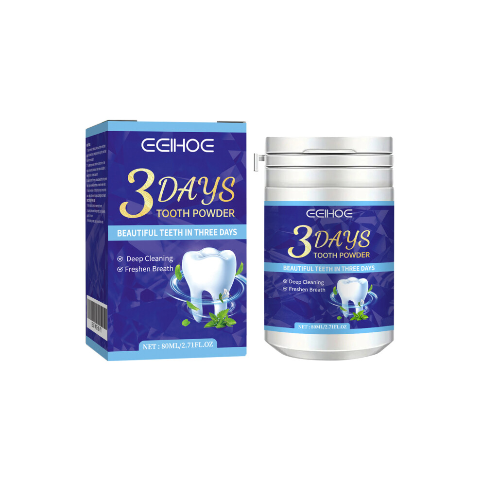 (80ml) Teeth Cleaning Powder Removes Tartar, Whitens Teeth, Cleans Odor, Freshens Breath, Teeth Cleaning Tooth Powder