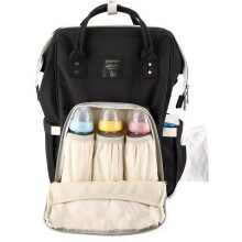 Wasserdichter Oxford-Baby-Wickelrucksack mit Wickelunterlage, 3 isolierten Fächern, festen Tragegriffen für Kinderwagen, Unisex-Reiserucksack