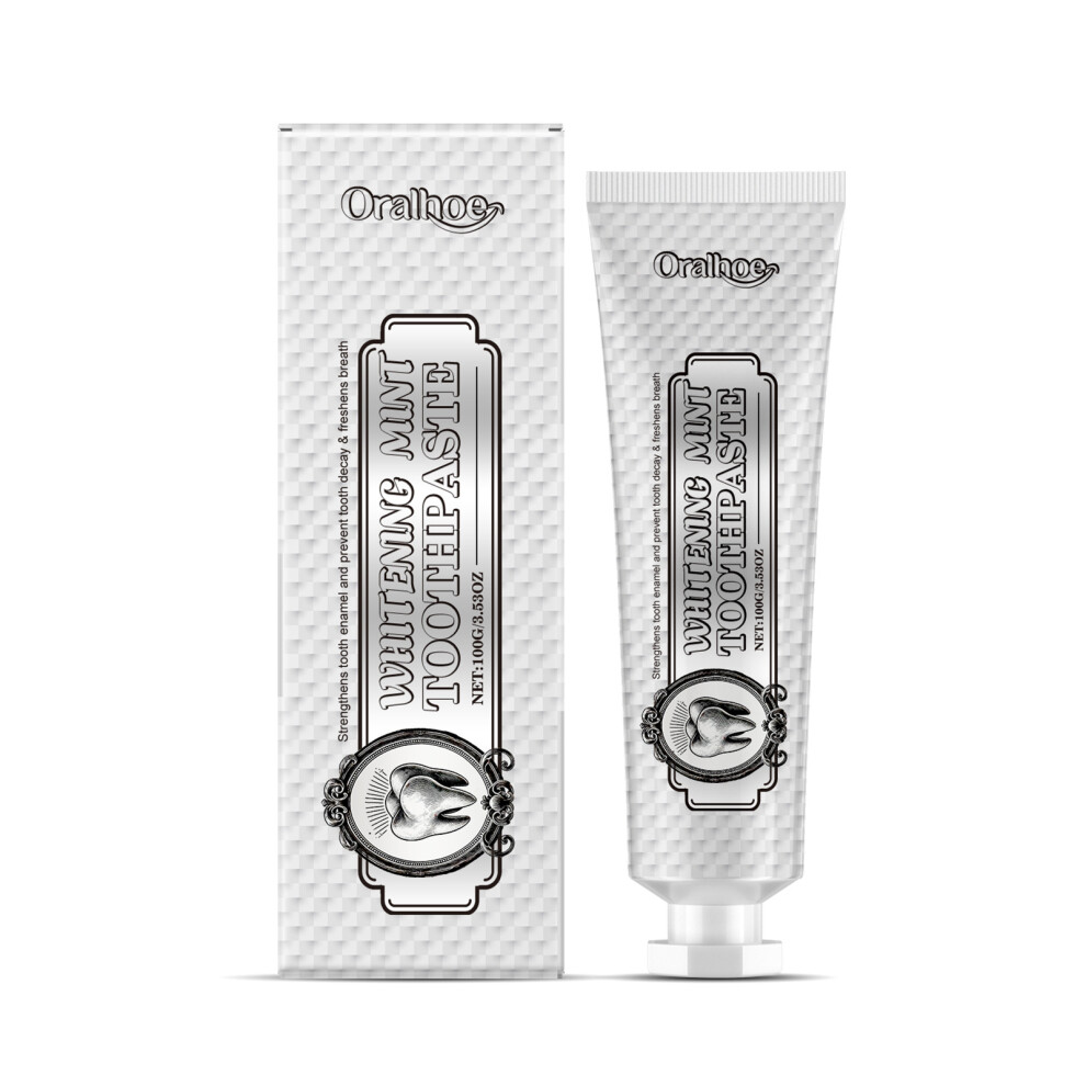 (100g) Mint fresh toothpaste cares for teeth, gently cleans tartar, stains, and odor oral care