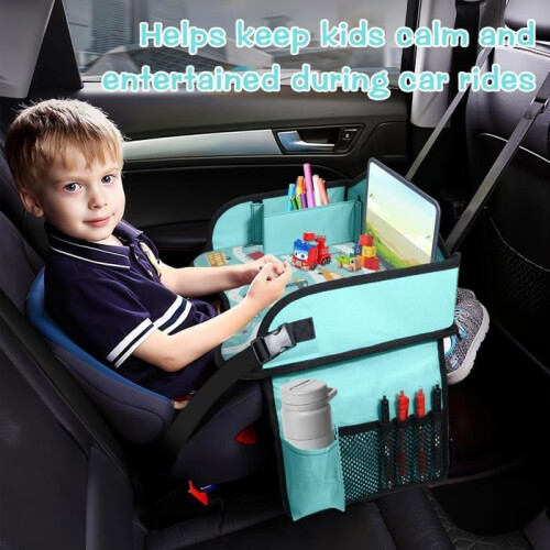 Autotablett für Kinder, Reisetablett mit Zeichenbrett 1