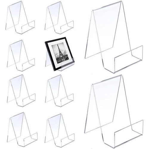 Acryl-Buchständer, 10 Stück, transparenter Buchhalter