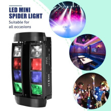 24-W-LED-Moving-Head-Scheinwerfer für DJ-Partys, DMX-Spider-Bühnenbeleuchtung, soundaktiviert, Discolicht