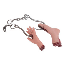 Halloween-Dekoration: Gebrochene Hand und Fuß, gruselige blutige Hand- und Fußaccessoires für ein Spukhaus