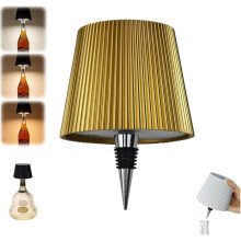 Kabellose LED-Flaschenlampe mit 1200 mAh – Wiederaufladbar, modernes Design – Goldbar/Restaurant