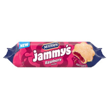 McVitie's Jammy's Raspberry Flavour Biscuits, Soft Centre Snacks, 136.5 g (Pack