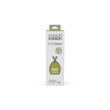 Joseph Joseph IW6 Eco Recycled plastic Bin Liners, Kitchen Waste Bags With Tie T
