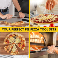 Pizzaschaufel (30,5 cm), Pizzaschaufel mit Pizzaschneider (30,5 x 40,6 cm), Pizzaschaufel aus Metall mit Klappgriff, Spatel