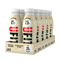 UFIT 25g Protein Shake (10 x 330 ml) - White Chocolate Flavour - High Protein -