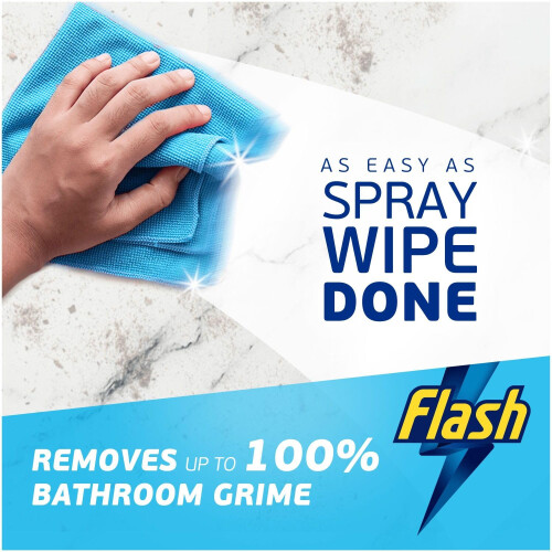Flash Flash Spray Wipe Done Bathroom Antibac Cleaning Spray White Blossom 800ML 1