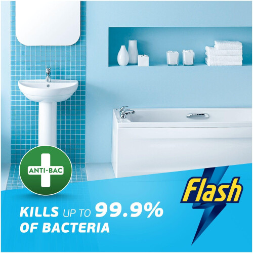Flash Flash Spray Wipe Done Bathroom Antibac Cleaning Spray White Blossom 800ML 2