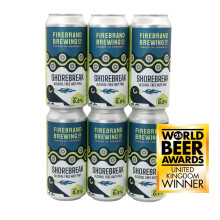 FIREBRAND BREWING Shorebreak Cornish Alcohol Free Hazy Pale Beer - Case of 6 x 4