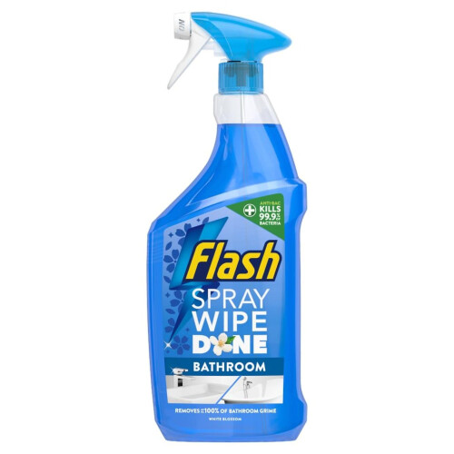 Flash Flash Spray Wipe Done Bathroom Antibac Cleaning Spray White Blossom 800ML