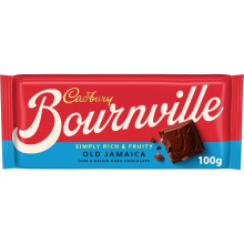 Cadbury Bournville Old Jamaica Dark Chocolate Bar, Rich Dark Chocolate With Rum