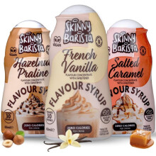 Skinny Coffee Syrup 3 x 60ml Salted Caramel, French Vanilla & Hazelnut Praline Zero Calorie Sugar Free Coffee Syrups, 90 Servings, Vegan Gluten Free