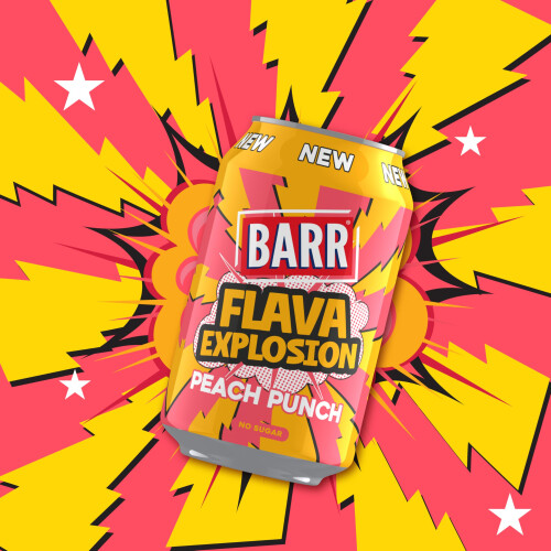 Barr BARR Flava Explosion Peach Punch No Sugar Sparkling Soft Drink Multipack 6 x 330 2