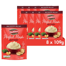 Idahoan Buttery Potato Mash Potatoes Pack of 8 x 109g