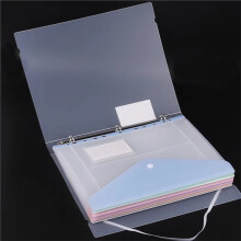 11-Loch-Ringpapiertasche, Transparenter 3-Loch-Ordner + 6 Dokumententaschen für Büro und Schule