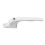 2X Window Handle, for Windows, White, Universal Window Handle, Flat Handle, Key Lock, for Double Glazing 3