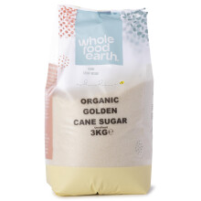 Wholefood Earth Organic Golden Cane Sugar - 3kg - Unrefined (packaging may vary