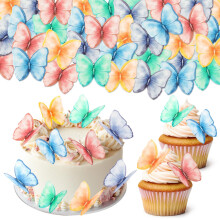 Hanqing Edible Cupcake Toppers, Paper Cupcake Decorations, Mixed Size Cake Toppe