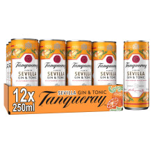 Tanqueray Flor de Sevilla Gin & Tonic | 6.5% vol | 12 x 250ml | Ready to Drink C