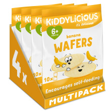 Kiddylicious Banana Wafers - Gluten and Dairy Free Kids Snack - Suitab