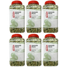 Yutaka Wasabi Peas 2kg (Pack of 6) | Crunchy Japanese-Style Wasabi Peas | Spicy,