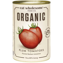 Eat Wholesome Organic Peeled Plum Tomatoes, 400g (Pack of 12) - 100% Natural, It