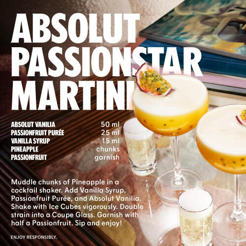 Absolut Vanilia Flavoured Swedish Vodka, 1L 2