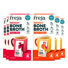 Freja Best of Instant Bone Broth | Beef & Chicken | 100% Natural | Rich in Colla