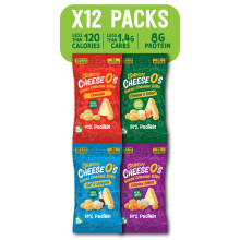 CheeseO's Crunchy Baked Cheddar Bites - Keto Snacks - High-Protein Cheese Snacks
