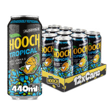 Tropical Hooch | Fridge Pack | 12 x 440ml Cans | 3.4% ABV | Tropical | Pre-Mixed