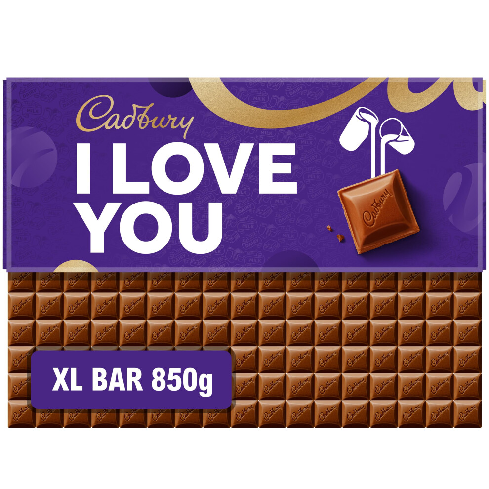 Cadbury Dairy Milk I Love You Gift Chocolate Bar Extra-Large 850G