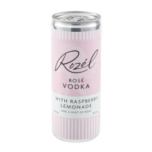 Rozél Rosé Vodka with Raspberry & Rose Lemonade, Premixed Cocktail in a Can, Rea