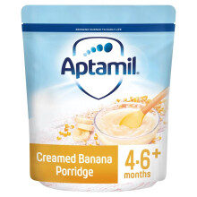 Aptamil Creamed Banana Porridge Baby Food Cereal, 4-6+ Months, 125g