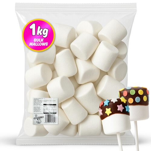 Sweetzone White Giant Marshmallows for Toasting or Snacking, Sweets Bulk, Retro,