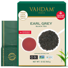 VAHDAM, Earl Grey Black Tea Leaves (340g/170+ cups) - Natural Bergamot Oil Blend