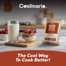 Coolinario Kefir Starter (5-Pack, 1g Sachets) Live Probiotic Cultures