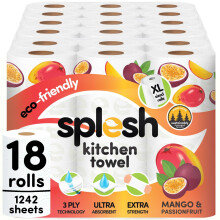 Splesh Mango & Passionfruit Scented Kitchen Towel 3 Ply Pack of 18 Rolls Ultra A