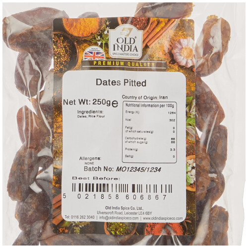 Old India Dates Pitted 250g 1