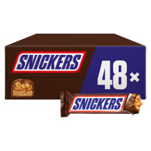 Snickers Chocolate Bars, Caramel, Peanuts & Milk Chocolate Bulk Box, 48 x 48g, I