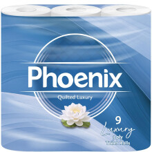 Phoenix Brand Soft Luxury Toilet Rolls, Bulk Buy, Quilted White 3 Ply Toilet Pap