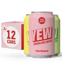 YEW Sparkling Water Mixed Pack - 12 x 330ml Cans, ZERO Sugar, ZERO Sweetener, Al